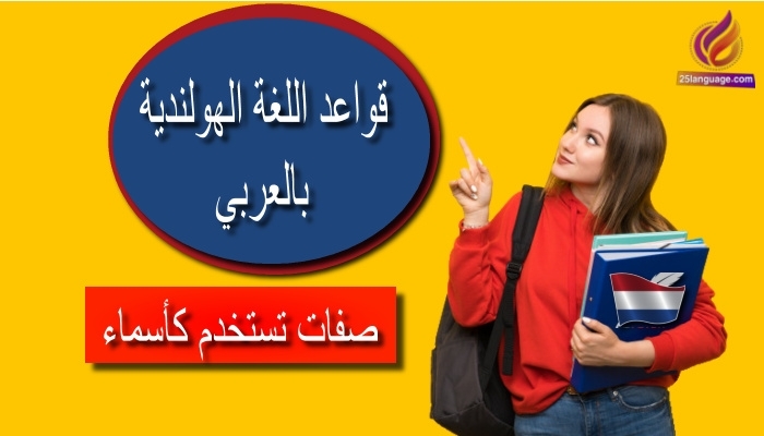 صفات تستخدم كأسماء في اللغة الهولندية