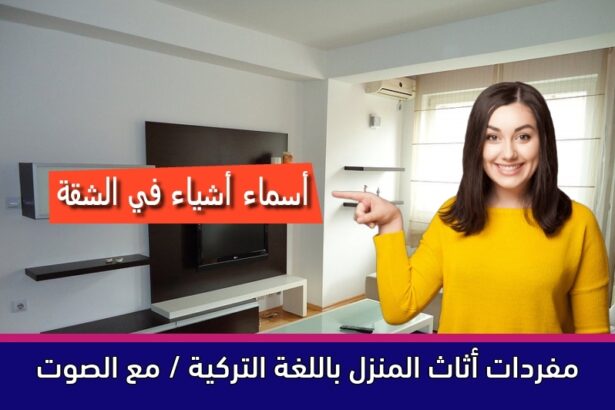 مفردات أثاث المنزل باللغة التركية / مع الصوت