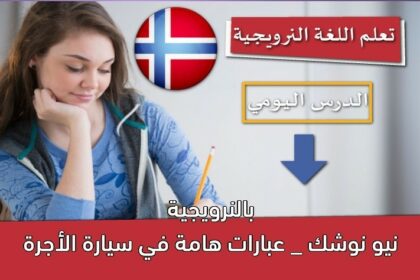 نيو نوشك _ عبارات هامة في سيارة الأجرة بالنرويجية