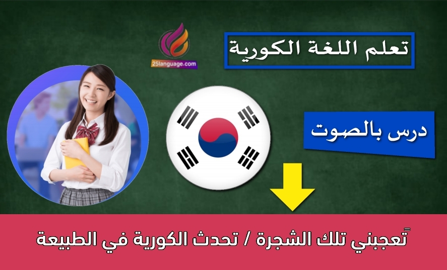 ‫تعجبني تلك الشجرة / تحدث الكورية في الطبيعة