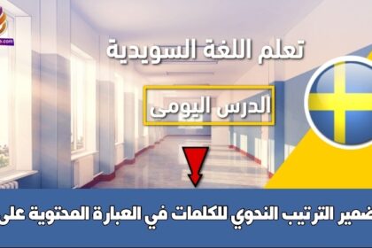 الترتيب النحوي للكلمات في العبارة المحتوية على ضمير