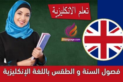 فصول السنة و الطقس باللغة الإنكليزية