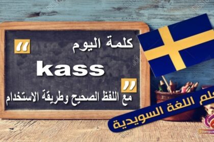 kass كلمة ذات استعمال دارج مع الشرح والأمثلة