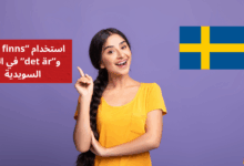 استخدام det finns و det är في اللغة السويدية