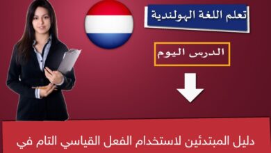 دليل المبتدئين لاستخدام الفعل القياسي التام في الهولندية