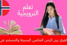الفرق بين الزمن الماضي البسيط والمستمر في النرويجية