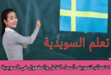 5 نصائح لتصريف أسماء الفاعل والمفعول في السويدية