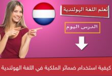 كيفية استخدام ضمائر الملكية في اللغة الهولندية