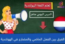 الفرق بين الفعل الماضي والمضارع في الهولندية