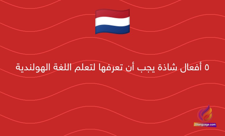 5 أفعال شاذة يجب أن تعرفها لتعلم اللغة الهولندية