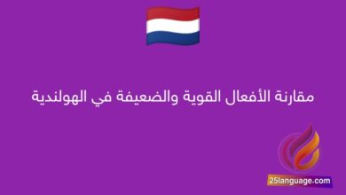 مقارنة الأفعال القوية والضعيفة في الهولندية