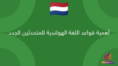 أهمية قواعد اللغة الهولندية للمتحدثين الجدد