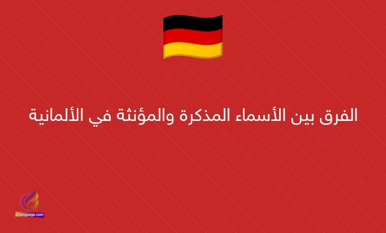 الفرق بين الأسماء المذكرة والمؤنثة في الألمانية