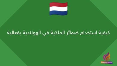 كيفية استخدام ضمائر الملكية في الهولندية بفعالية